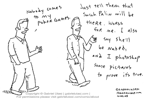 Funy poker cartoon by Gabriel Utasi by exploiting a search term to get hits to your website